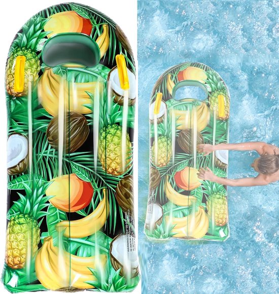 Opblaasbare ligstoel - Zwemband vlot - Ontspannen in water - Hawaii fruit design - 105 x 45 cm