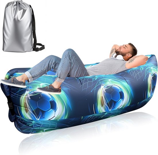 Opblaasbare Loungebank voor Camping, Strand en Festivals - Luchtbed Relaxstoel van Merkloos