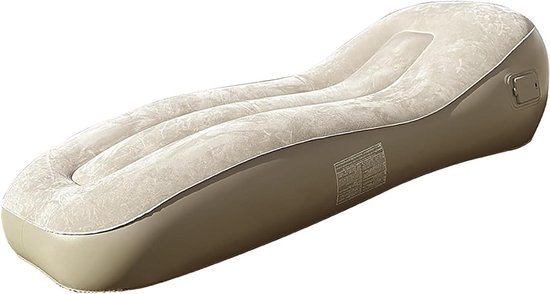 Opblaasbare Lounger - Luchtbank Bank - Buiten Ontspannen - Automatisch Opblazen - 185x55x76 cm - Beige