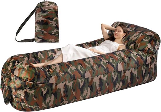 Opblaasbare Lounger - Luchtbed Stoel - Kamperen en Reizen - Snel Opgeblazen - 240x70 cm - Enkel kenmerk