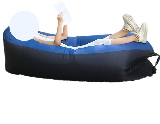 Opblaasbare Lounger – Opblaasbare bank – Outdoor luchtbank – Te gebruiken als bank, bed of slaapzak – Ideaal voor stranden, campings en tuinen – Afmetingen (onopgeblazen): 230 x 70 cm