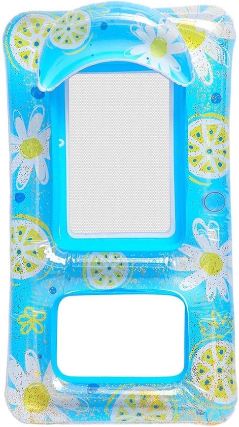 Opblaasbare Lounger - Zonnebed Vlot - Ontspannen op water - Elegant Sequin Design - 160x80 cm - Bruin
