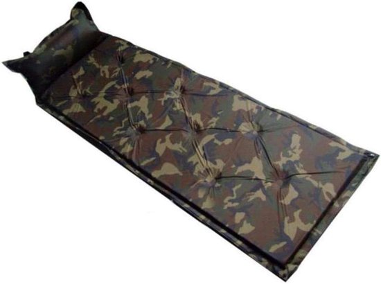 Opblaasbare Mat - Kampeer Matras - Buiten Slapen - Zelf Opblazend - 183 x 57 cm - Blauw
