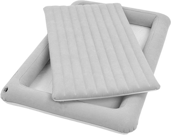 Opblaasbare Matras - Reis Slaapmat - Kinderen Slapen - Afneembare Binnenkant - 156 x 100 cm - Grijs