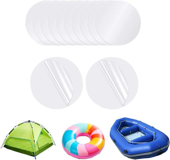 Opblaasbare Patch - Reparatieset - Zwembad Repareren - Zelfklevend Waterdicht - 6x6 cm - Transparant
