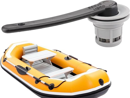 Opblaasbare Plug - Boot Accessoire - Watersport Uitrusting - Lekvrije Inflatie - 6 Gaten - Zwart