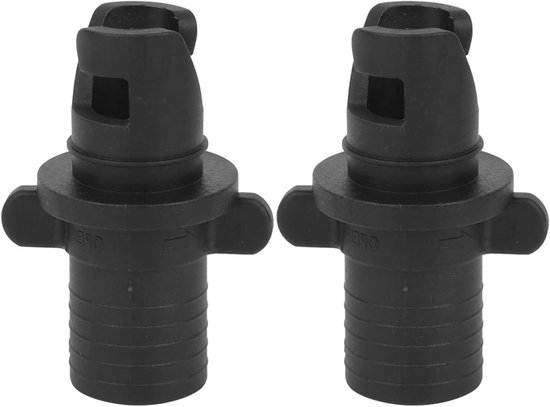 Opblaasbare Pomp Adapter - Luchtventiel Connector - Kajak Opblazen - Lekvrij Verzegeld Ontwerp - 6 & 8 Poorts Kleppen - Zwart van Merkloos