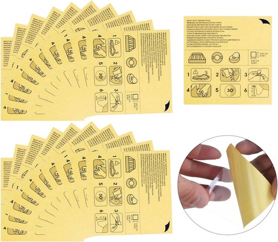 Opblaasbare Reparatiepatches Set voor Zwembad en Luchtbed - 20 Stuks van Merkloos