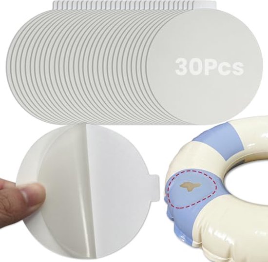 Opblaasbare Reparatieset 30 Stuks - Waterdicht 7,5 cm TPU Voor Zwembaden, Luchtmatrassen, Springkastele en Speelgoed van Merkloos