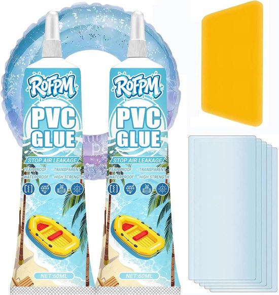 Opblaasbare Reparatieset - Transparant - Voor PVC Luchtmatrassen en Boten - Duurzaam Waterdicht
