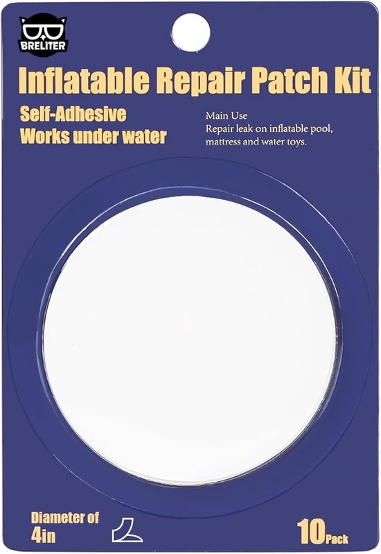 Opblaasbare reparatieset - Waterdichte tape - Snelle reparaties - Flexibel en robuust - 10x10cm 10 stuks - Transparant van Merkloos