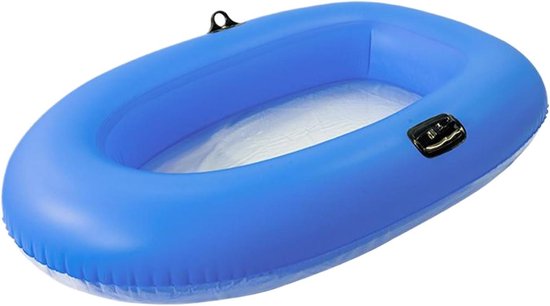 Opblaasbare Rubberboot - Kinderboot Zwembad - Waterpret Verkennen - Transparante Bodem - 160 x 110 cm - Blauw