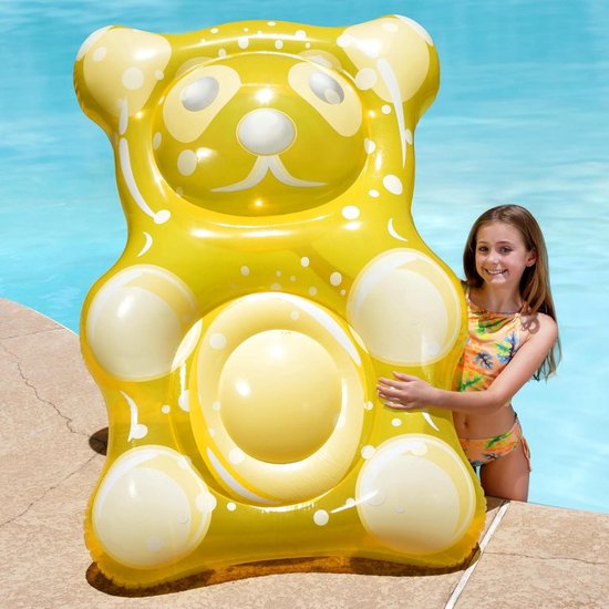Opblaasbare rubberen beertjes zwembadvlotten - 1524 cm - lounge - seizoensgebonden waterzwembad speelgoed - strand - verjaardag - feestdecoraties - kinderen en volwassenen waterhangmat van JOYIN