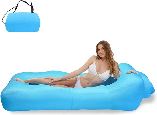 Opblaasbare Safa 210T waterdichte luchtbank met draagtas - ligstoel voor camping en strandfeesten Opblaasbare zetel van Uniprime®