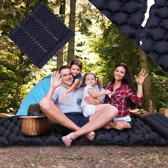 Opblaasbare slaapmat 12 cm met voetpomp, lichtgewicht camping matras voor outdoor gebruik