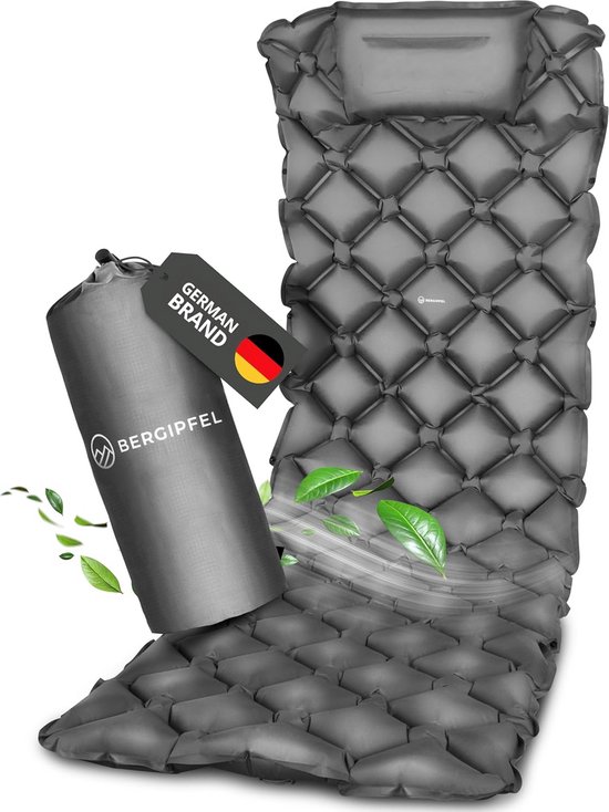 Opblaasbare Slaapmat 7,5 cm Dik - Ultralicht, Compact & Met Geïntegreerde Voetpomp voor Kamperen, Trekking en Outdoor