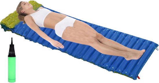 Opblaasbare Slaapmat - Camping Isomat - Buiten Kamperen - Gemakkelijk Opvouwbaar - 200 x 70 cm - Blauw