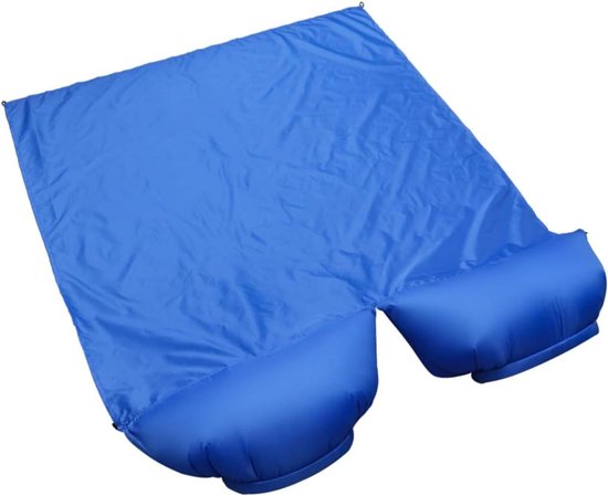 Opblaasbare Slaapmat - Dubbele Mat - Buiten Kamperen - Vochtbestendig Kussen - 210x145CM - Blauw