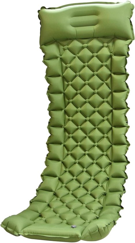Opblaasbare Slaapmat - Kampeer Mat - Buiten Slapen - Zelfopblazend - 192x60cm - Groen