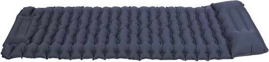 Opblaasbare Slaapmat - Kampeer matje Slaaprol - Buiten Kamperen - Ingebouwde Voetpomp - 195 x 66 x 10 cm - Marineblauw