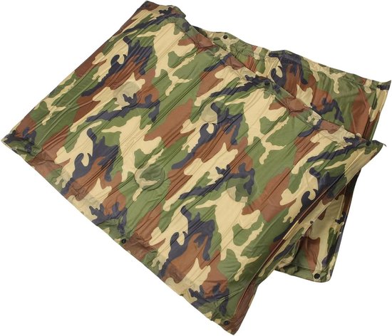 Opblaasbare Slaapmat - Kampeer Matras - Buiten Kamperen - Zelfopblazend Ontwerp - 180x60x2.5cm - Multi