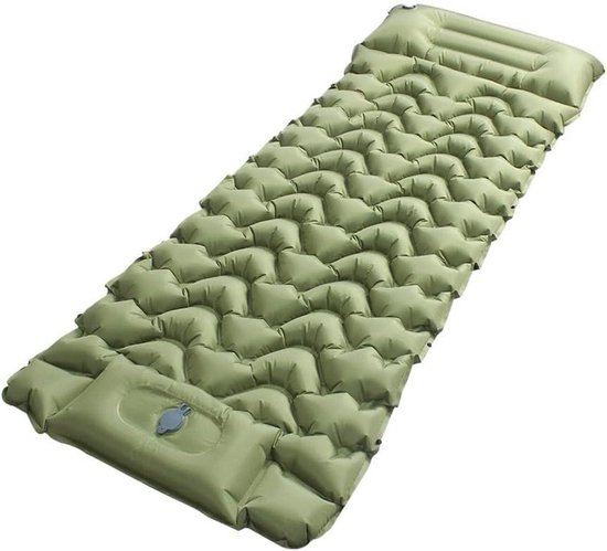 Opblaasbare Slaapmat - Kampeer Matras - Kamperen en Hiken - Snelle Voetpomp - Ultralicht - Donkergrijs
