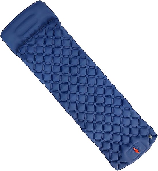 Opblaasbare Slaapmat - Kampeer Matras Outdoor - Kamperen en Hiken - Zelfopblazend Ergonomisch - 190x58x5cm - Blauw