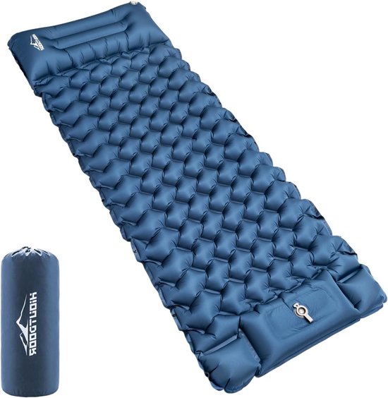 Opblaasbare Slaapmat - Luchtbed Camping - Outdoor slapen - Met ingebouwde voetpomp - 200 x 80 x 14 cm