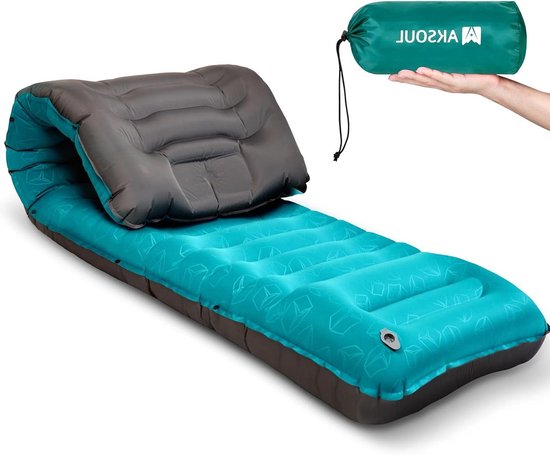 Opblaasbare Slaapmat - Luchtbed Kamperen - Comfortabel Slapen - Extra Dik Met Kussen - 190 x 66 x 12 cm