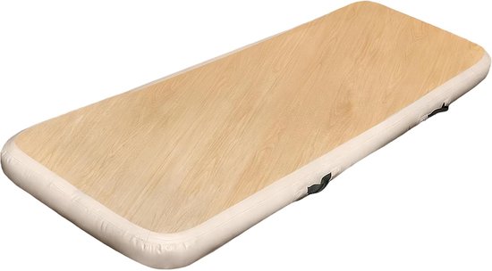 Opblaasbare Slaapmat - Luchtbed Kamperen - Outdoor Reizen - Veelzijdig Design - 200x65x15cm - Houtnerf