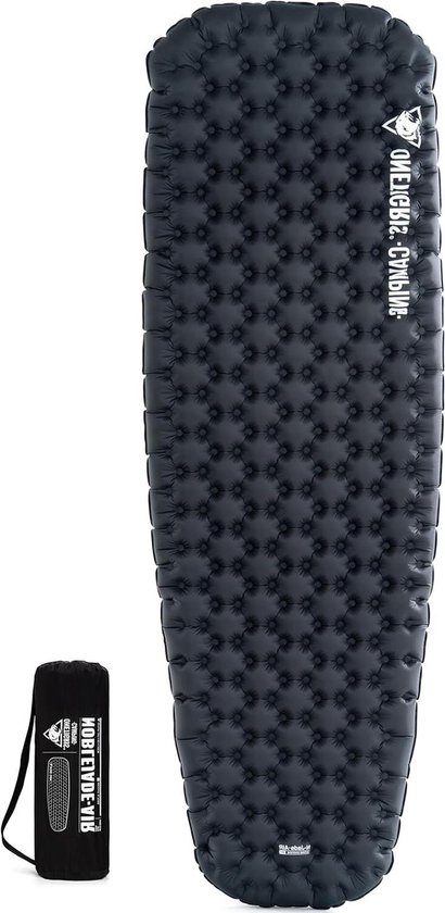 Opblaasbare Slaapmat - Luchtbed Kamperen - Outdoor slapen - 10 cm dik comfort - 197 cm lengte - Zwart van Merkloos