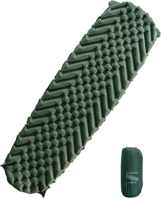 Opblaasbare Slaapmat - Luchtkussen Kamperen - Buiten Slapen - Lichtgewicht en Compact - 183 x 55 cm - N.v.t.