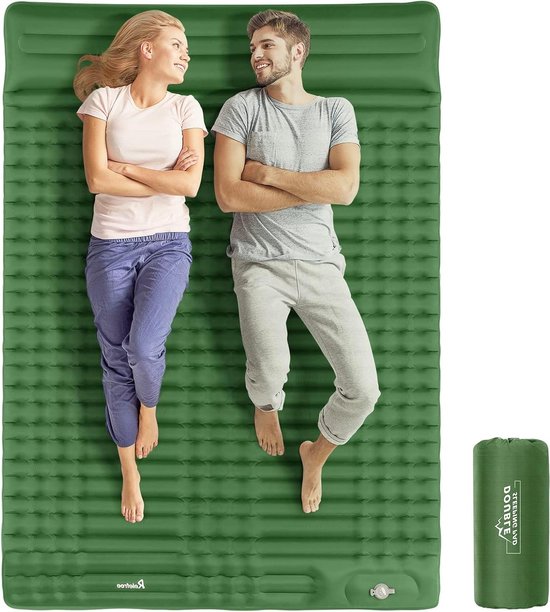 Opblaasbare Slaapmat voor 2 Personen - Waterdicht en Comfortabel voor Kamperen en Outdoor Activiteiten van Merkloos