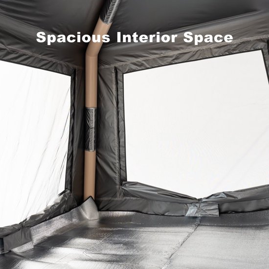 Opblaasbare Tent - Legergroen - 3/4 Personen - 233x233x185 cm - UV-Bescherming - Winddicht