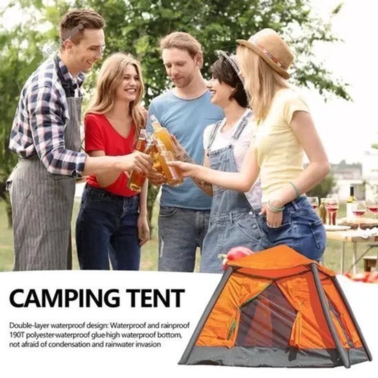 Opblaasbare Tent – Lucht Tent – Kampeertent – Snel Opzetten – Oxford Nylon – Lichtgewicht – Voor Twee Personen - Geel