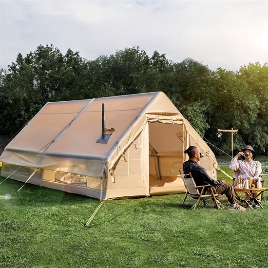 Opblaasbare Tunneltent 8-10 Personen – Luxe Familietent met Snelle Opbouw van Merkloos