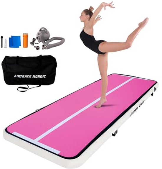 Opblaasbare Turnmat 3m voor Gymnastiek en Yoga - Duurzaam en Eenvoudig te Transporteren van Merkloos