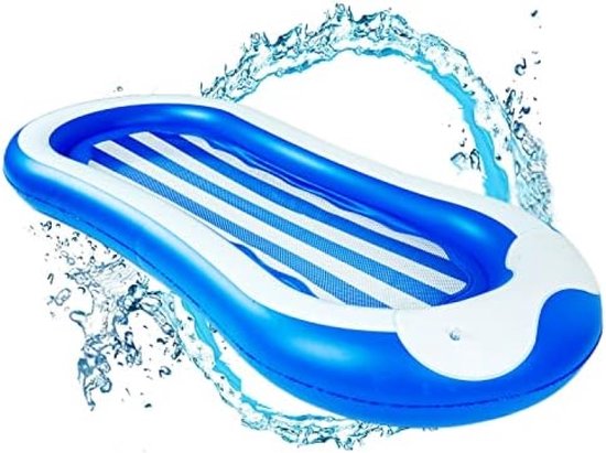 Opblaasbare waterdrijver, hangmat, waterhangmat, zwembaddrijven, waterspeelgoed, zwembadaccessoires, zwembadstoel, zwembed, opvouwbaar, opblaasbaar water, lounge, feestspeelgoed voor volwassenen van Feigr.