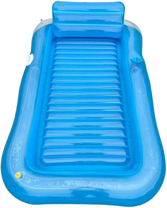 Opblaasbare waterhangmat - Luchtbed zwembad - Ontspannen in water - Geïntegreerde bekerhouder - XXL ligvlak - Meerdere kleuren