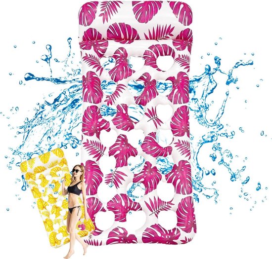 Opblaasbare waterhangmat - luchtmatras inklapbaar - zwembadhangmat voor strandfeest - zomercarnaval waterhangmat van AquaRite