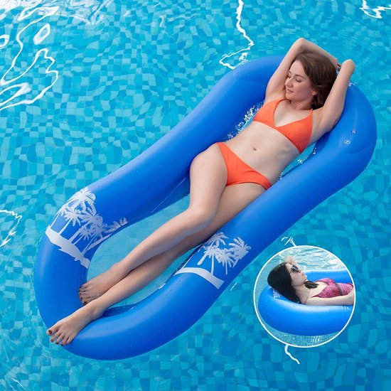 Opblaasbare Waterhangmat - Waterzwembad - Waterligstoel - Zomerplezier - Ontspanning op het Water - Zwemmen en Zonnen - Drijvende Ligstoel van SummerFun