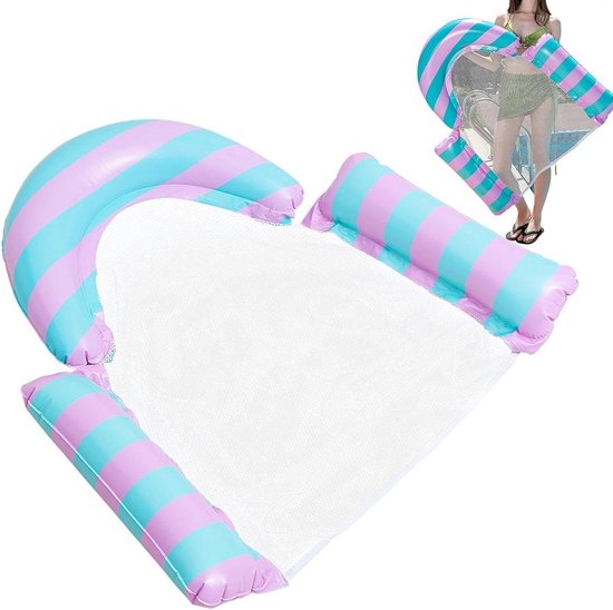 Opblaasbare Watervlotten - Drijvende Hangmatten Zwembad - Ontspannen op Water - Ergonomisch Body Curve Fit - 100 x 100 cm
