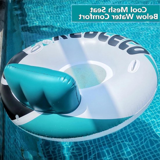 Opblaasbare XL Zwembad Waterhangmat met Rugleuning - Handgreep - Drankhouder - Zomerspeelgoed voor Kinderen en Volwassenen Waterhangmat van Summer Waves