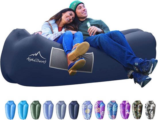 Opblaasbare Zonne-Lounger voor Kamperen, Hiking en Festivals – Ideaal als Opblaasbare Strandstoel voor Volwassenen van Merkloos