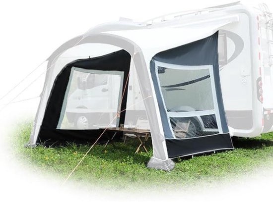 Opblaasbare Zonwering - Camper Luifel - Caravan Reizen - Eenvoudige Installatie - 350 x 240 cm - Grijs