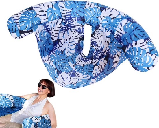 Opblaasbare Zwembad Hangmat - Drijvende Stoel Water - Zomerse Ontspanning - Met Rugleuning - 73.6 x 45.7 cm - Blauw