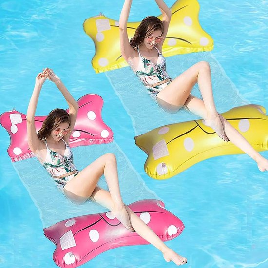 Opblaasbare Zwembad Lounge, 4-in-1 Water Hammock en Air Mattress voor Volwassenen en Kinderen, Perfect voor Zomerplezier en Ontspanning in het Water