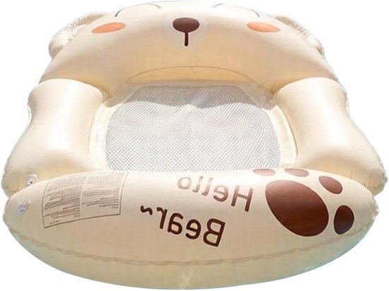 Opblaasbare Zwembad Lounger - Opblaasbaar Vlot - Ontspannen op Water - Lekvrij Ontwerp - 120x125x20cm - Kaki