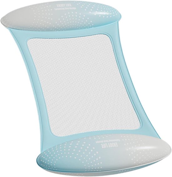 Opblaasbare Zwembad Stoel - Hangmat Vlot - Ontspannen op Water - Ergonomische Neksteun - 110x68cm - Blauw