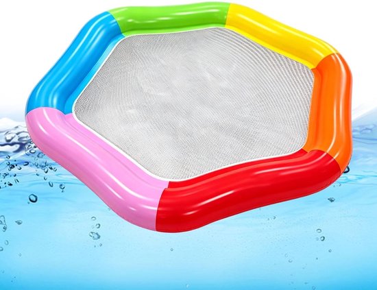 Opblaasbare Zwembad Stoel - Water Hangmat Luchtbed - Ontspannen op Water - 2-Persoons Ruim Ligbed - 112 x 98 cm